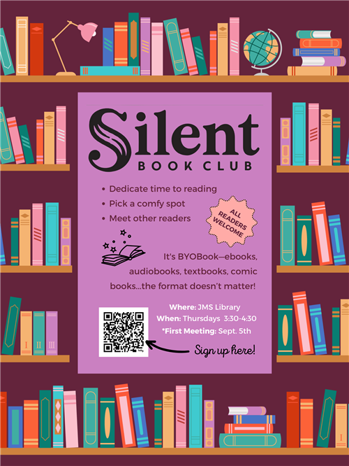 silent book club flyer
